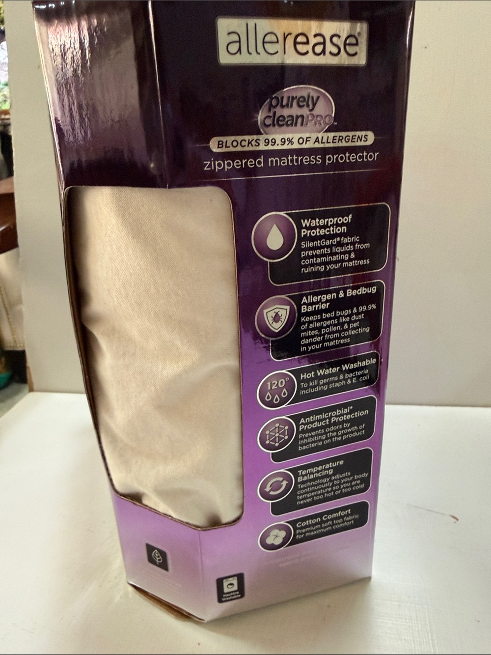 Allerease Ultimate Cotton Zippered Twin size Mattress Protector NIB - Picture 2 of 6